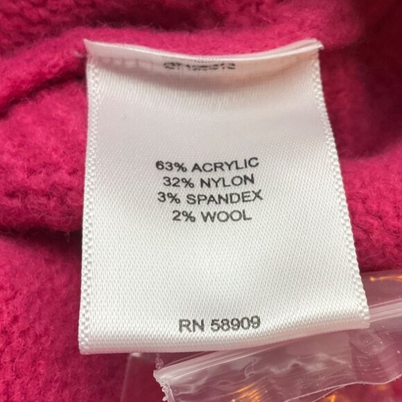 New Gibson LATimer XL Hot Pink Turtleneck Sweater Dress Wool Blend - Picture 10 of 12